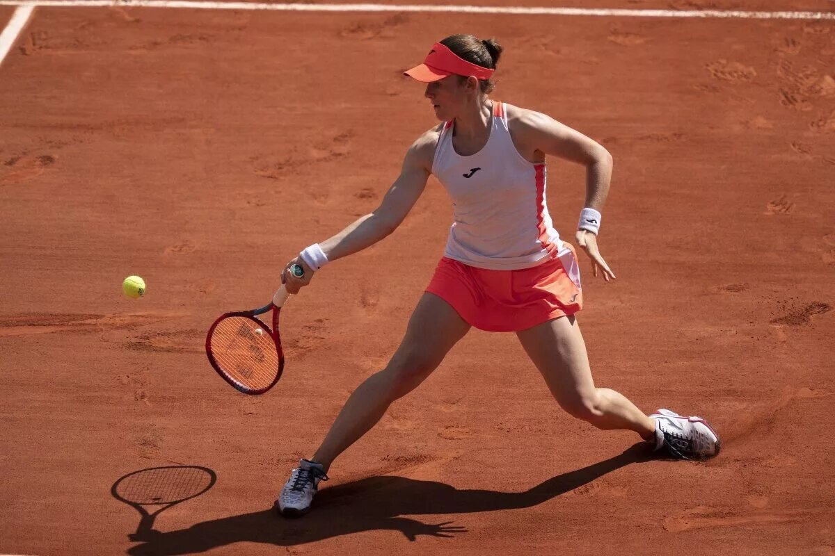 Tamara Zidansek in action ahead of the WTA Bogota Open.