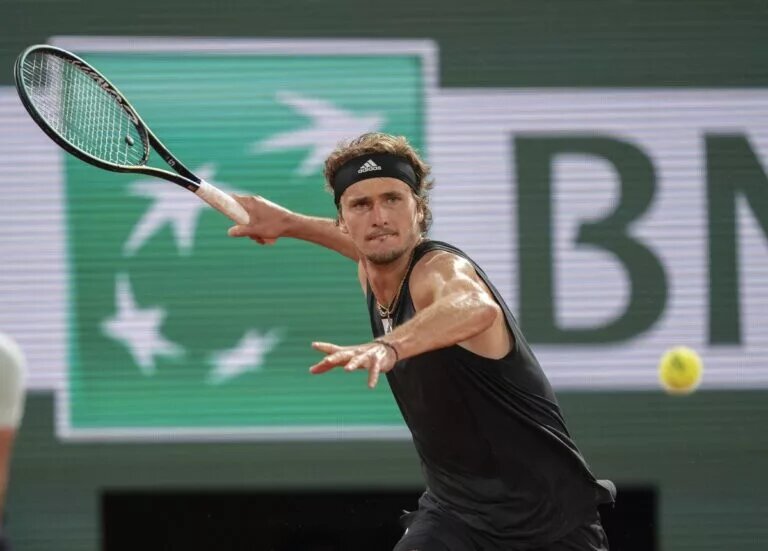 Alexander Zverev in action ahead of the ATP Madrid Open.
