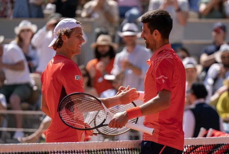 Novak Djokovic at the French Open.