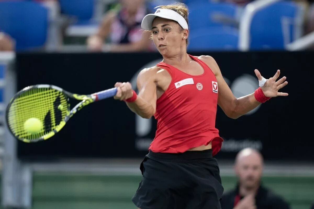 Julia Grabher in action ahead of the WTA Rabat Open.