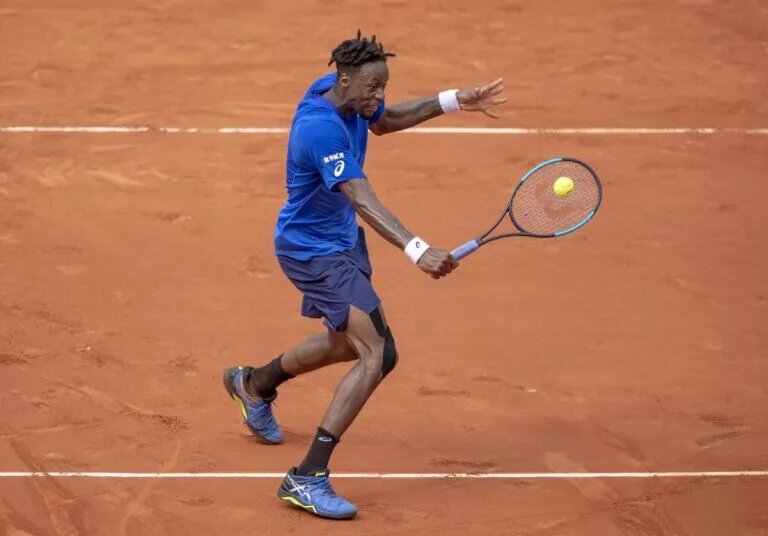 Gael Monfils in action ahead of the French Open