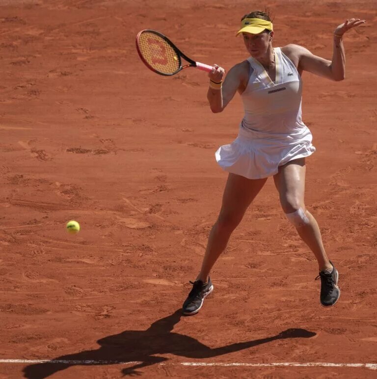 Anastasia Pavlyuchenkova in action at the French Open.