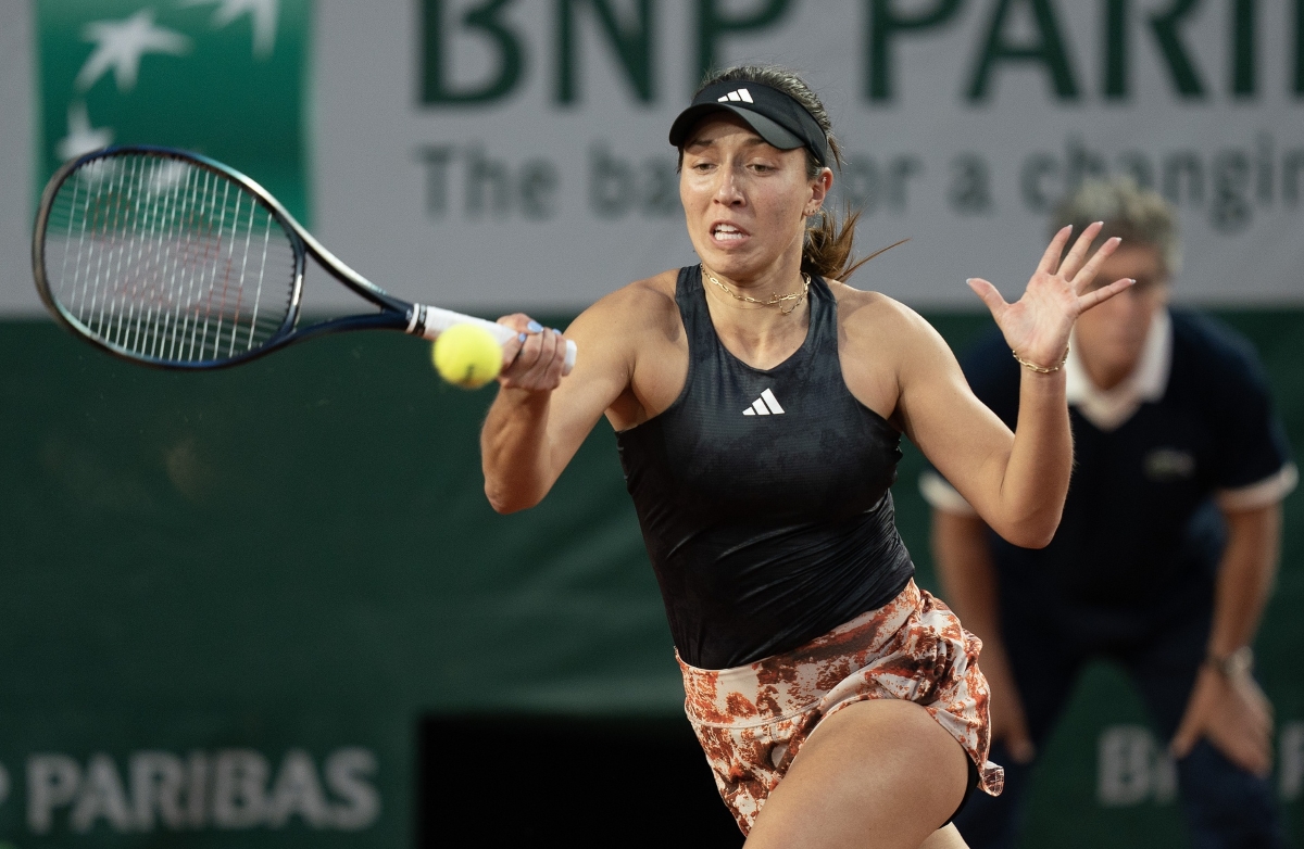 Jessica Pegula in action at the French Open.