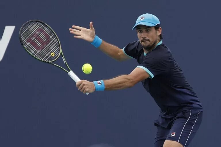 Guido Pella in action ahead of the French Open.