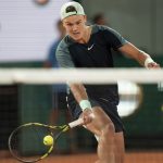 Holger Rune in action at the French Open.