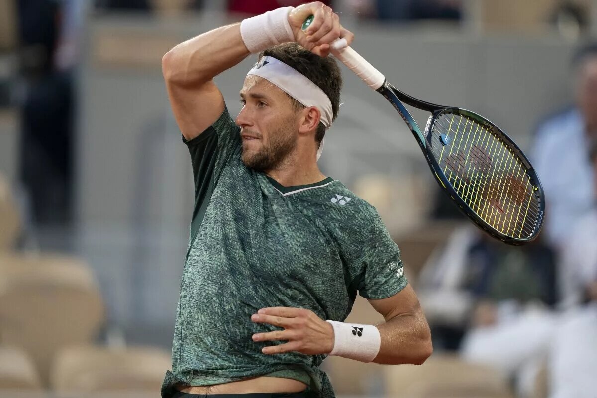 Casper Ruud in action ahead of the ATP Rome Masters.