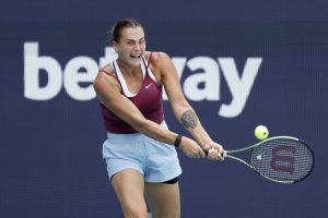 Aryna Sabalenka in action ahead of the WTA Finals.