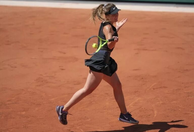 Elina Svitolina in action ahead of the WTA Strasbourg International.