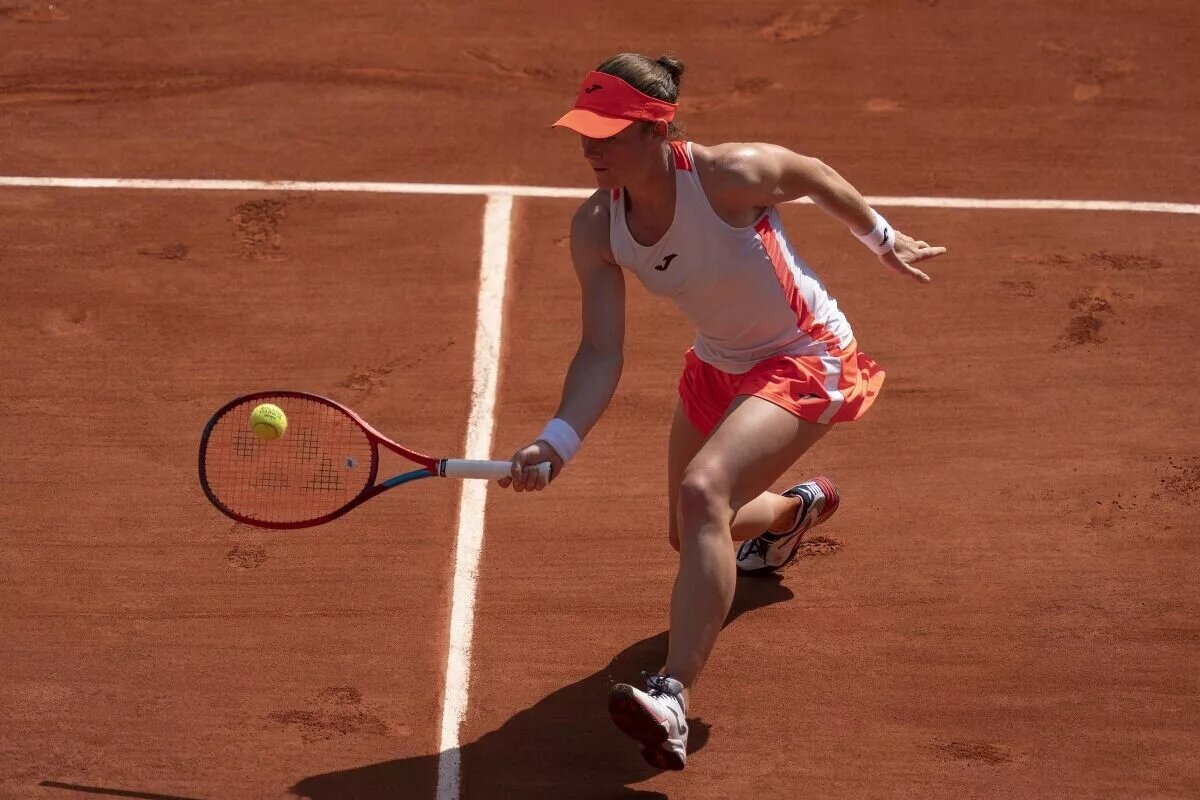 Tamara Zidansek in action at the French Open.