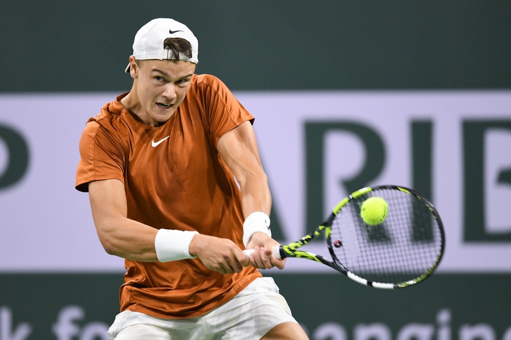 Holger Rune in action ahead of the French Open.