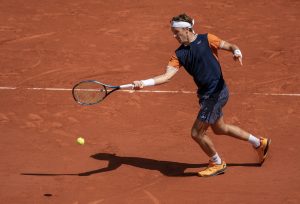 Casper Ruud in action at the French Open.
