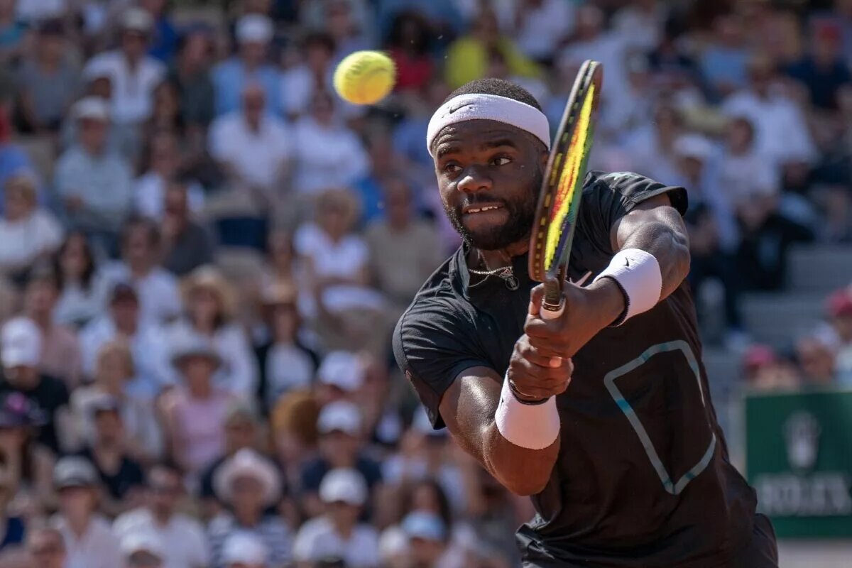 Frances Tiafoe in action.