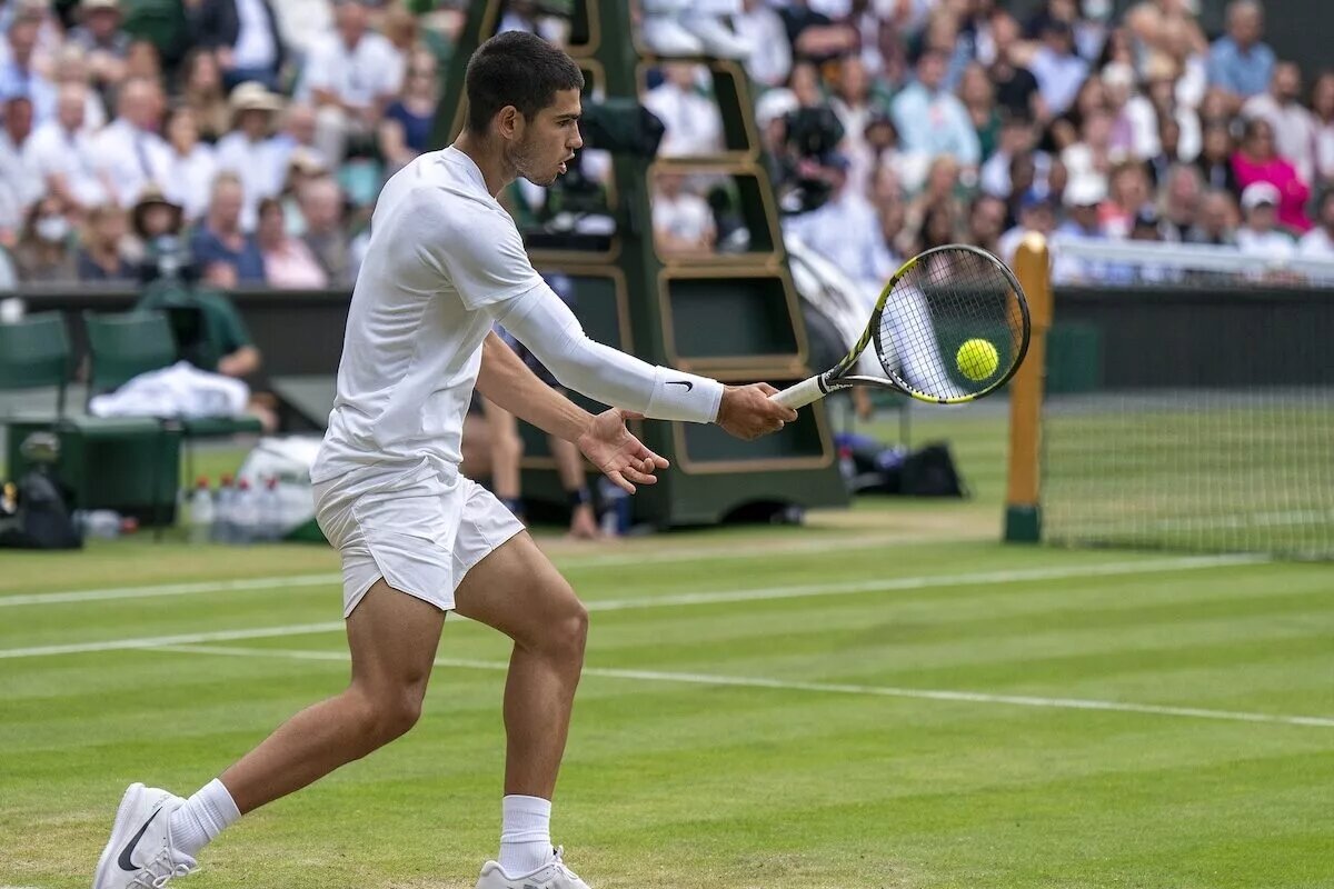 Carlos Alcaraz at Wimbledon.