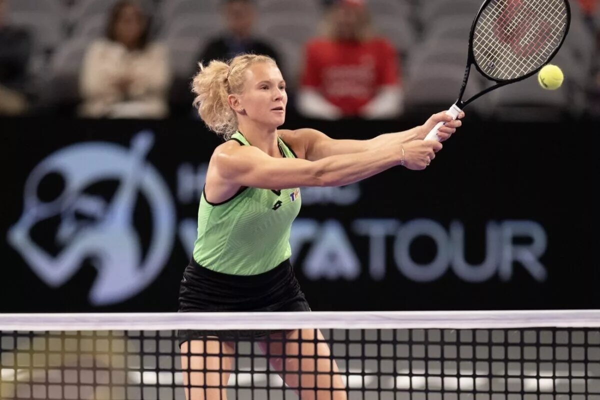Katerina Siniakova in action ahead of the WTA Jiangxi Open.