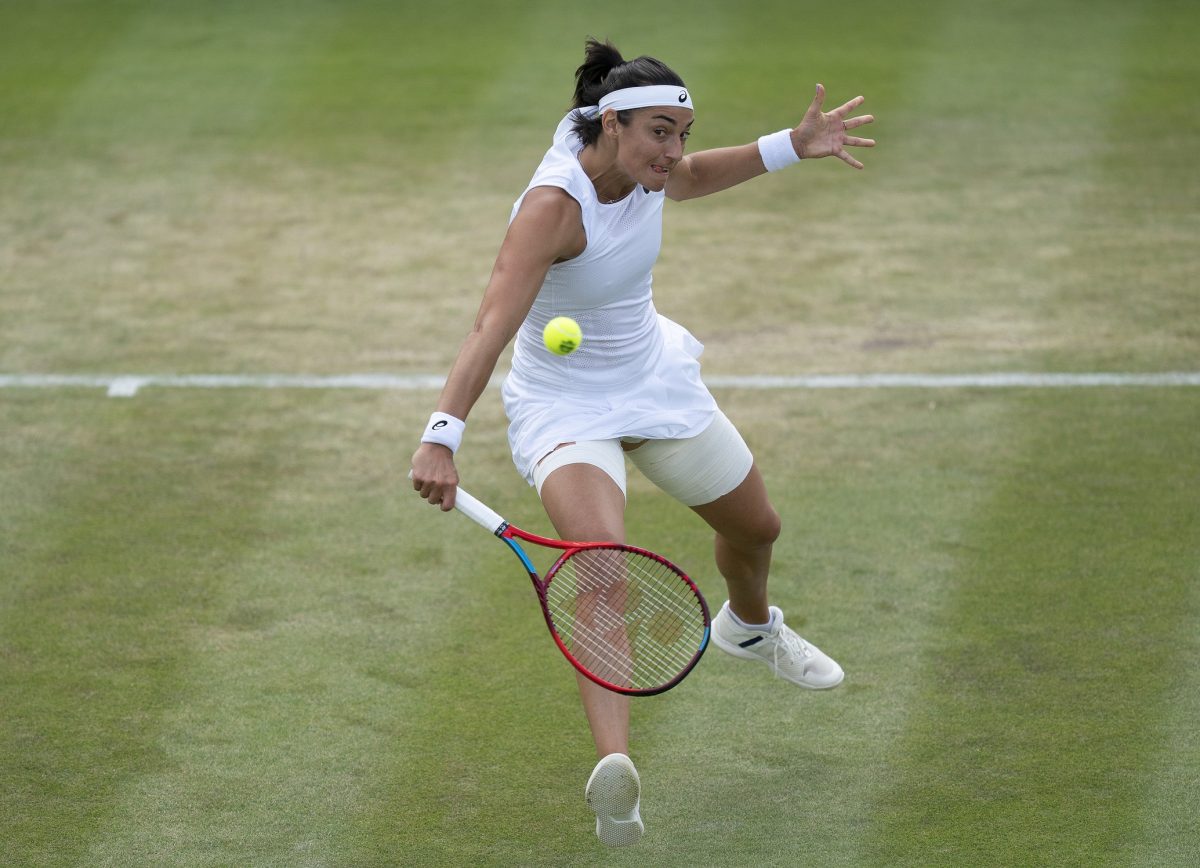 Caroline Garcia in action at Wimbledon.