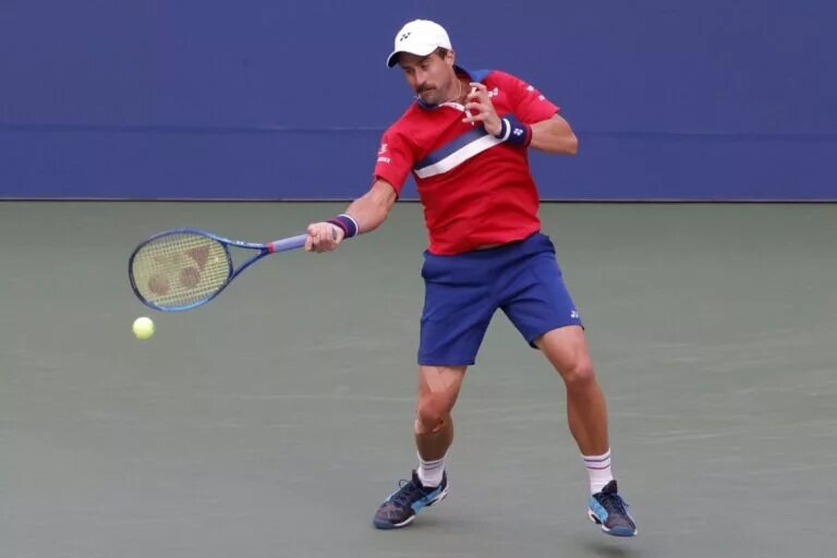 Steve Johnson, a titlist on the Challenger Tour, in action.