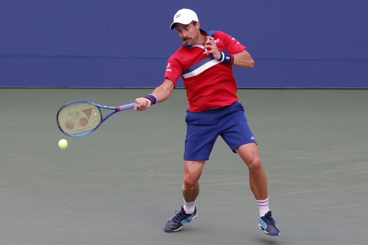 Steve Johnson, a titlist on the Challenger Tour, in action.