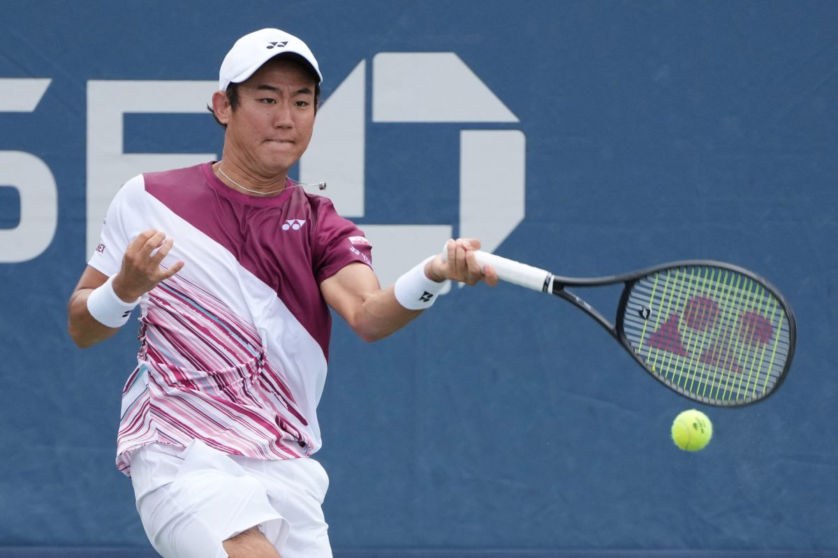 Yoshihito Nishioka in action ahead of the ATP Washington Open.