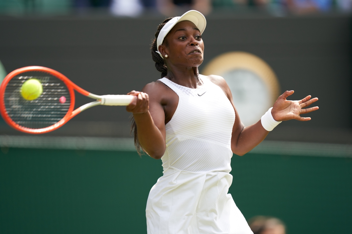 Sloane Stephens in action at Wimbledon.