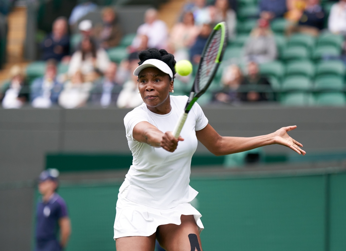 Venus Williams in action at Wimbledon.