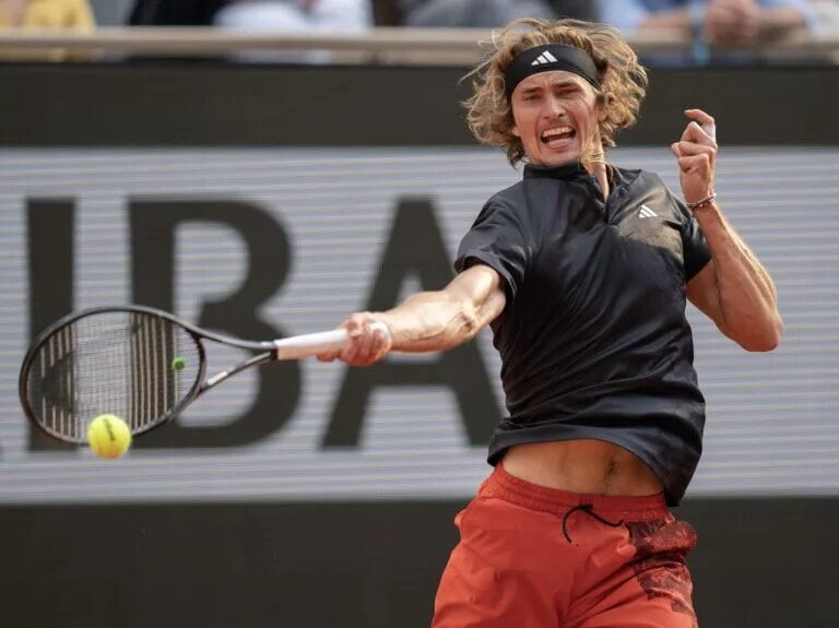 ATP Munich top seed Alexander Zverev in action.
