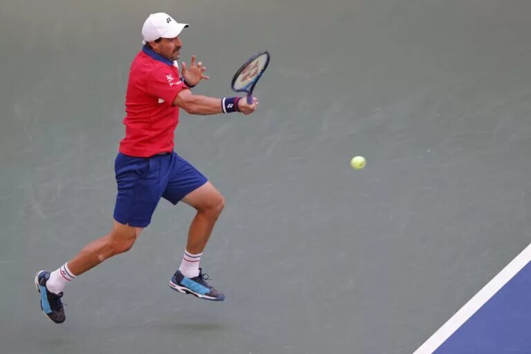 Recent Challenger Tour champion Steve Johnson in action.