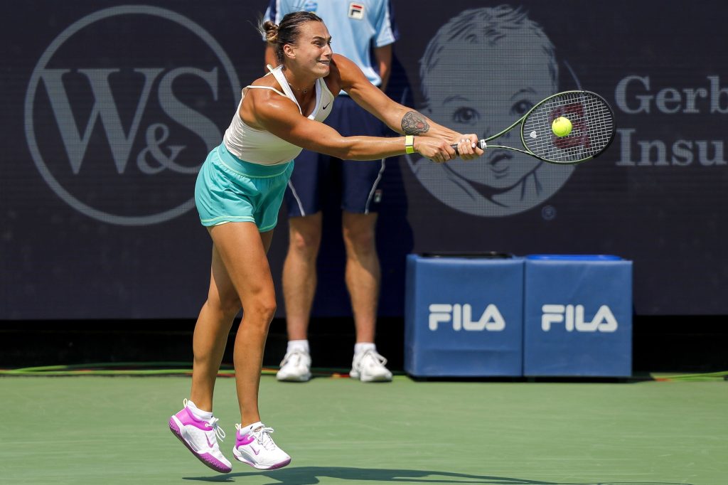 Арина Сабаленка в действие преди US Open.