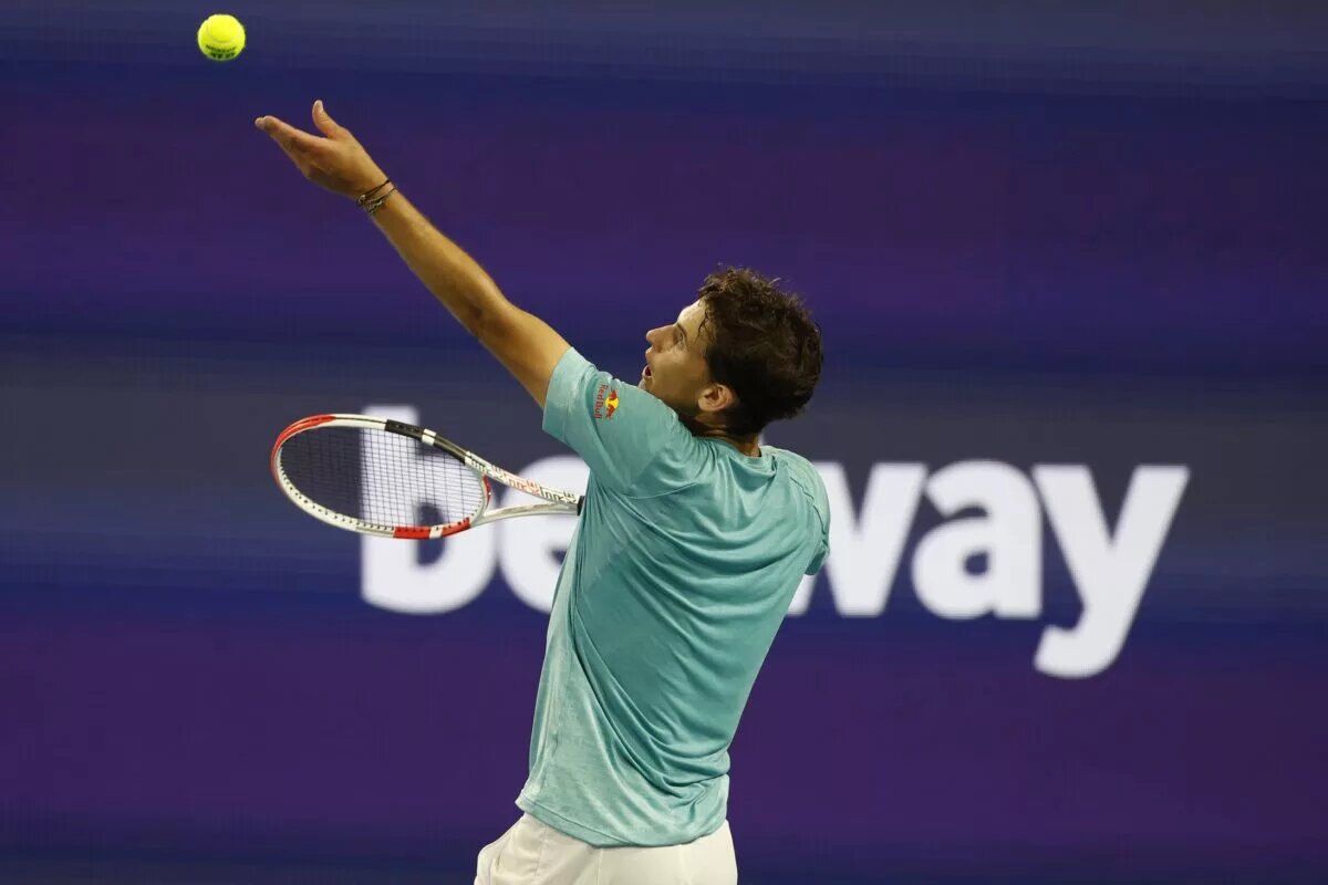 Dominic Thiem in action ahead of the ATP Kitzbuhel Open.