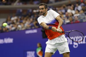 Marin CIlic in action ahead of the ATP Huangzhou Open.