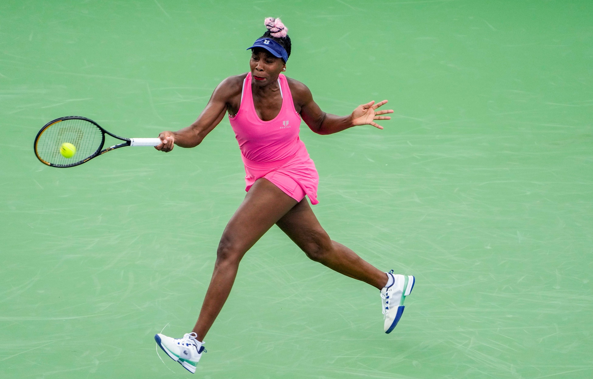 Venus Williams in action ahead of the US Open.