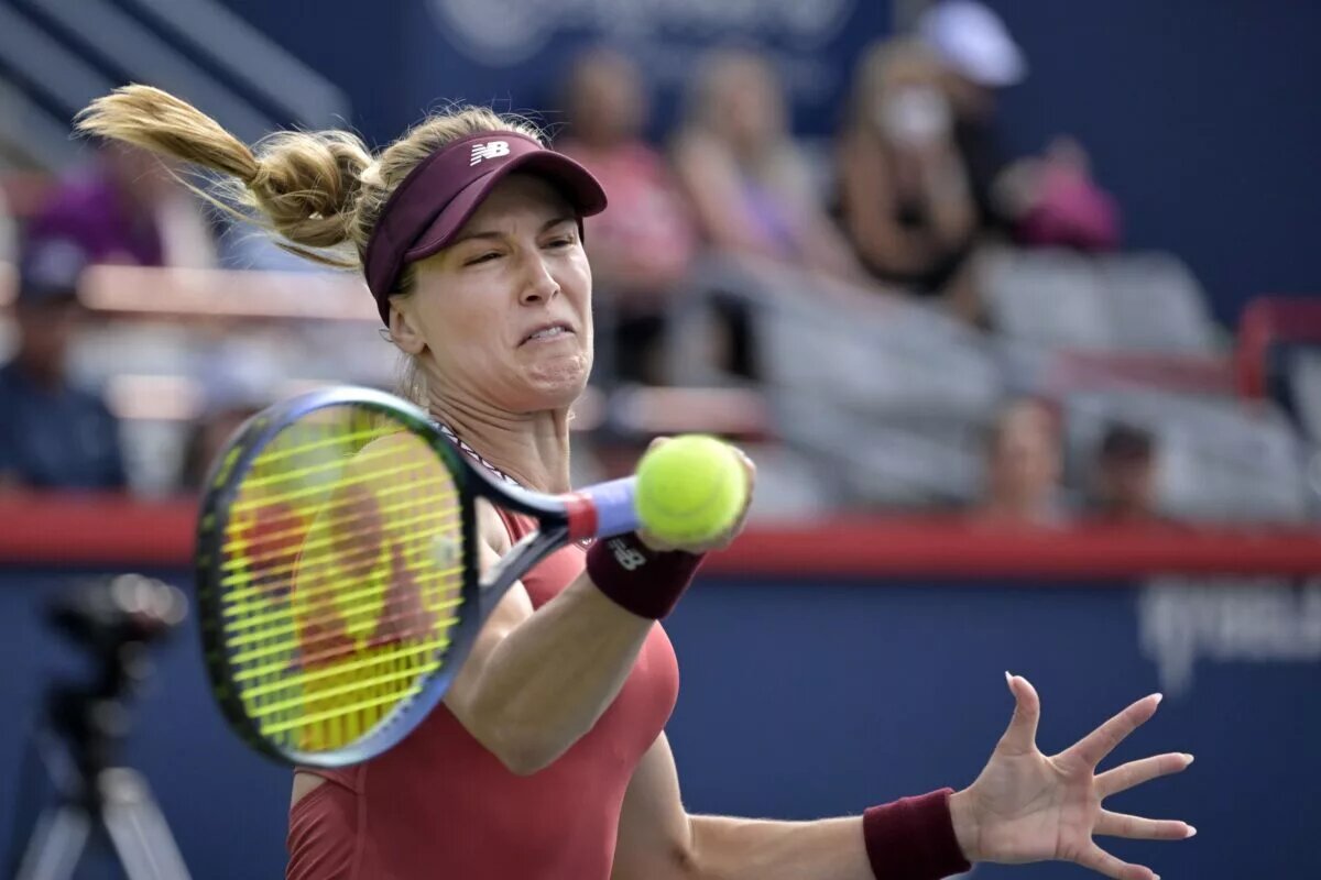 Eugenie Bouchard in action ahead of the WTA Guadalajara Open.