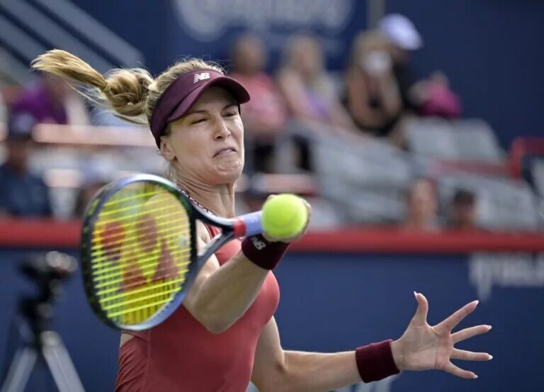 Eugenie Bouchard in action ahead of the WTA Guadalajara Open.