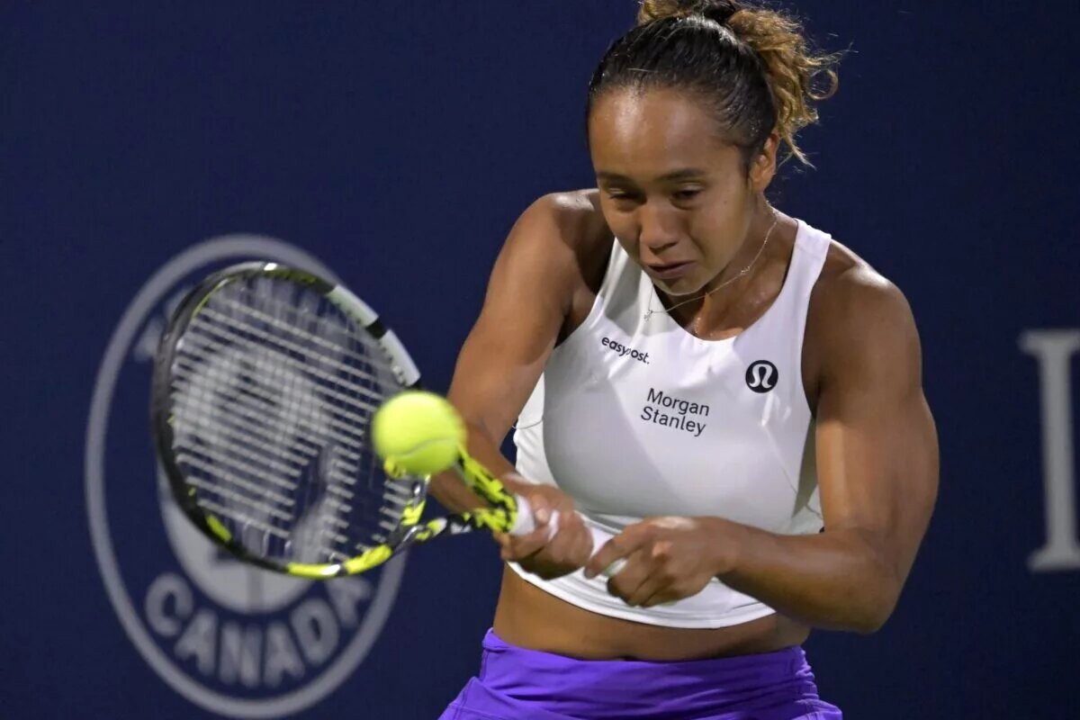 Leylah Fernandez in action ahead of the WTA Guadalajara Open.