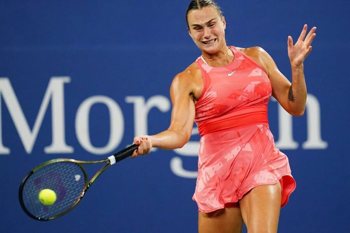 Aryna Sabalenka in action at the US Open.