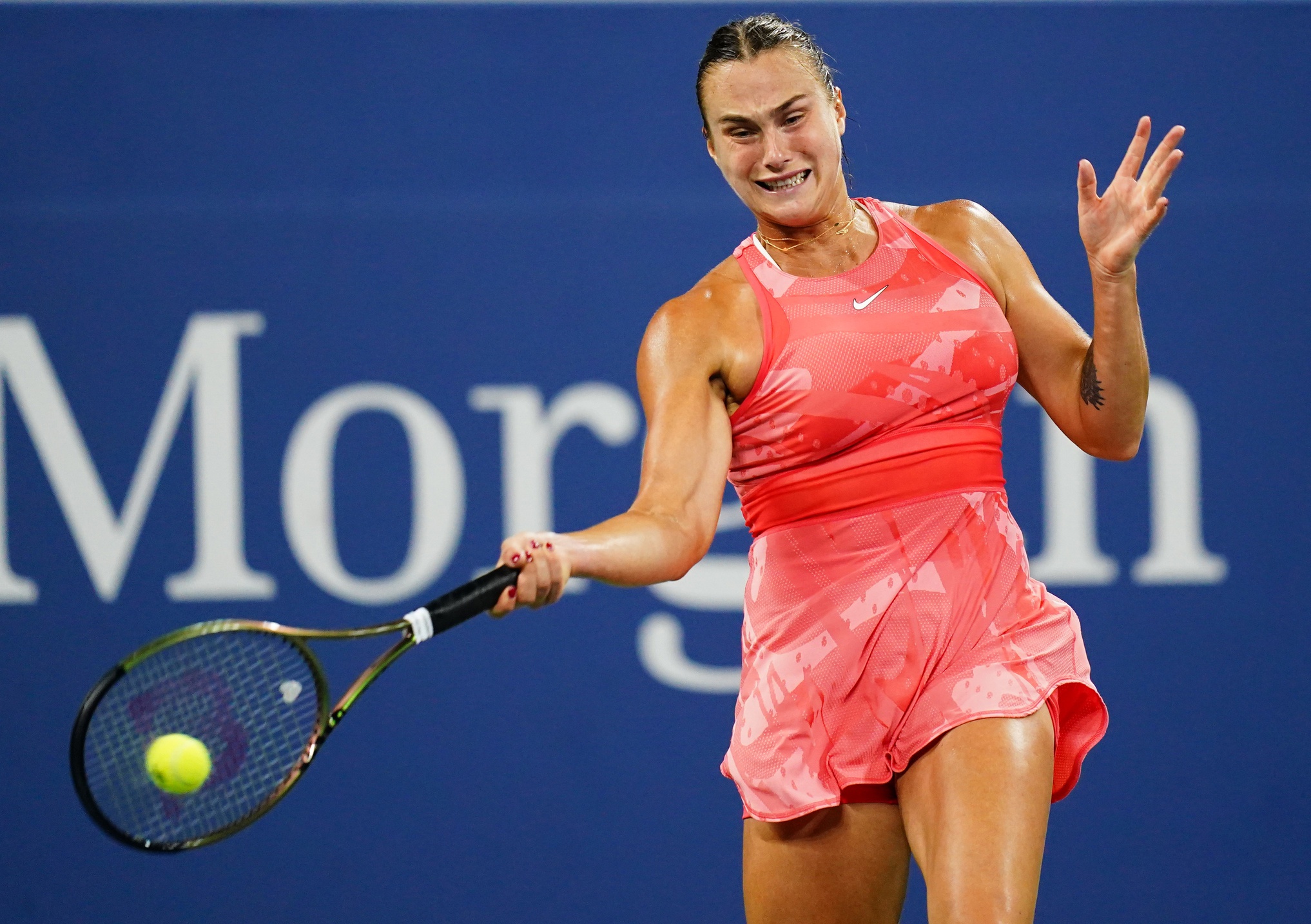 Aryna Sabalenka in action at the US Open.