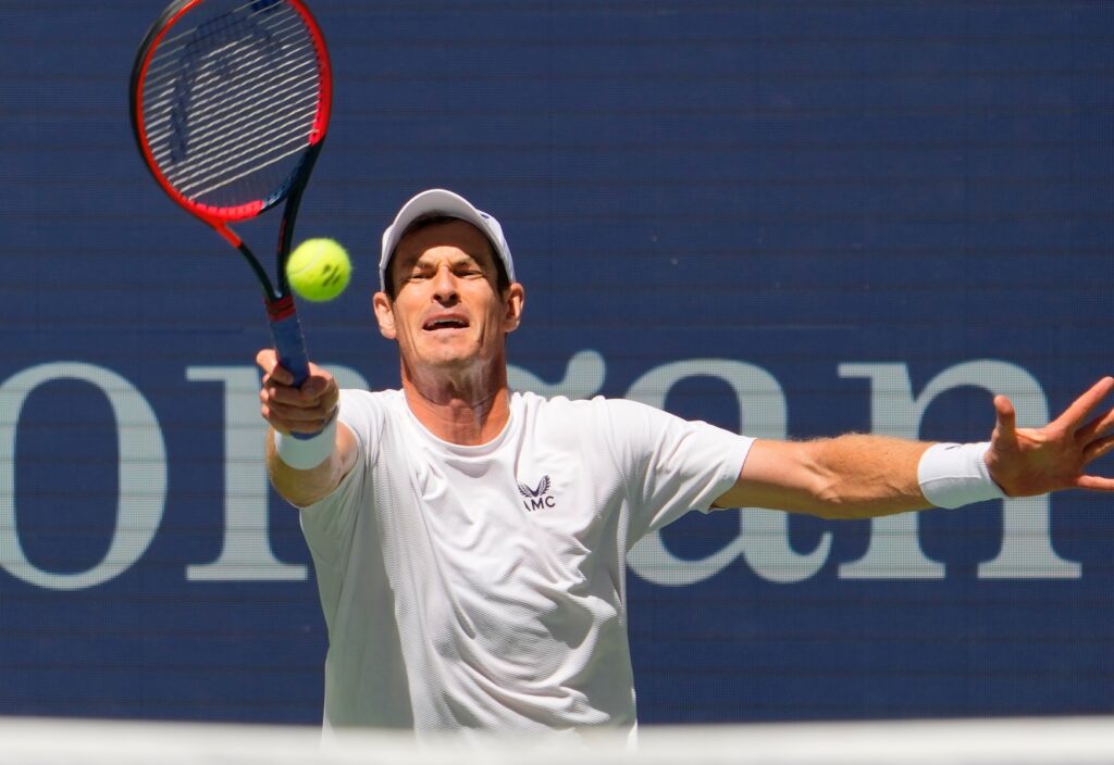 Andy Murray in action before the ATP Beijing Open.