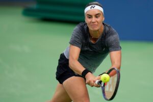 Anhelina Kalinina in action ahead of the WTA Austin Open.