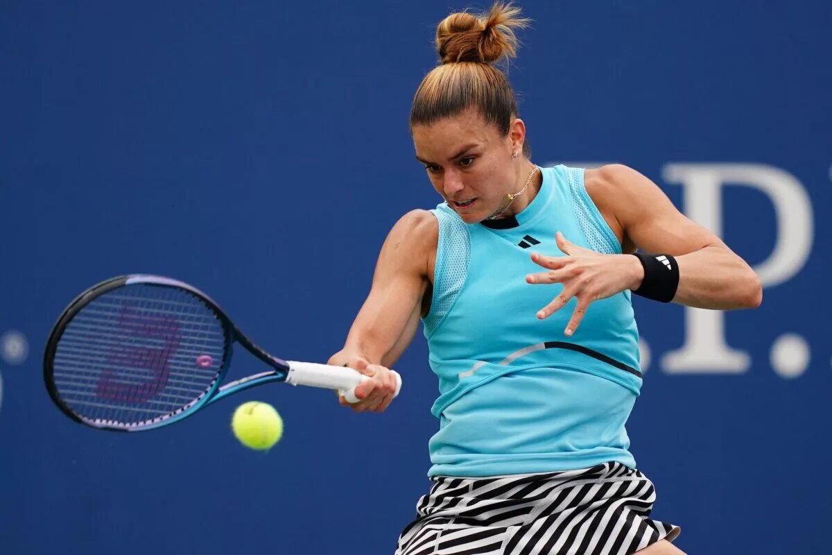 Maria Sakkari in action ahead of the WTA Zhengzhou Open.