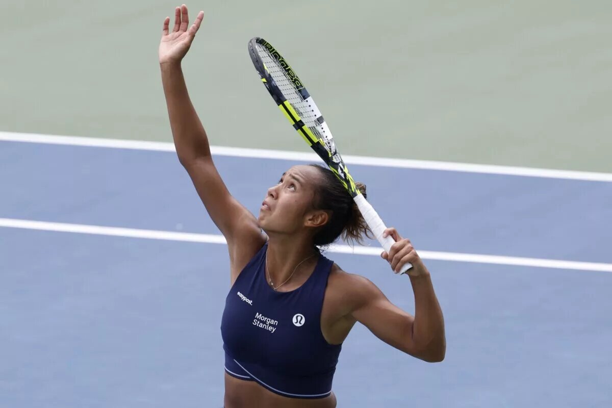 Leylah Fernandez in action ahead of the WTA Jiangxi Open.