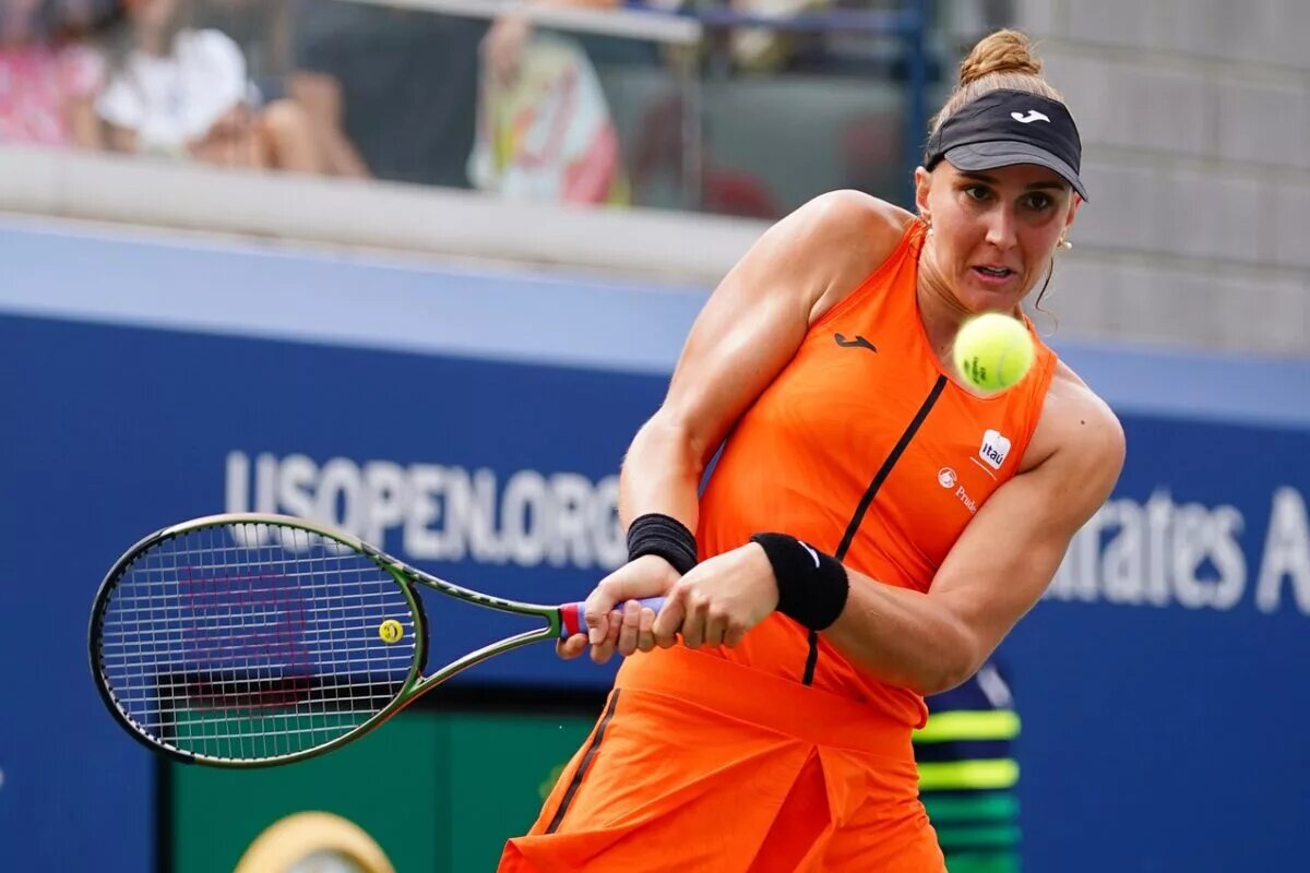 Beatriz Haddad Maia in action ahead of the WTA Wuhan Open.