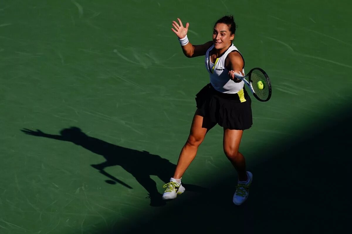 Martina Trevisan in action ahead of the WTA Monastir Open.