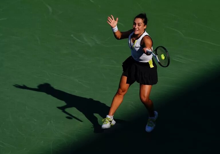 Martina Trevisan in action ahead of the WTA Monastir Open.