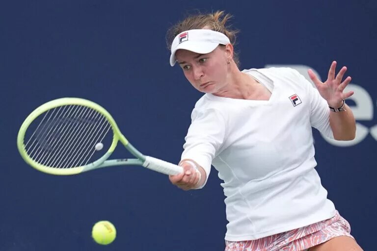 Barbora Krejcikova in action ahead of the Australian Open.