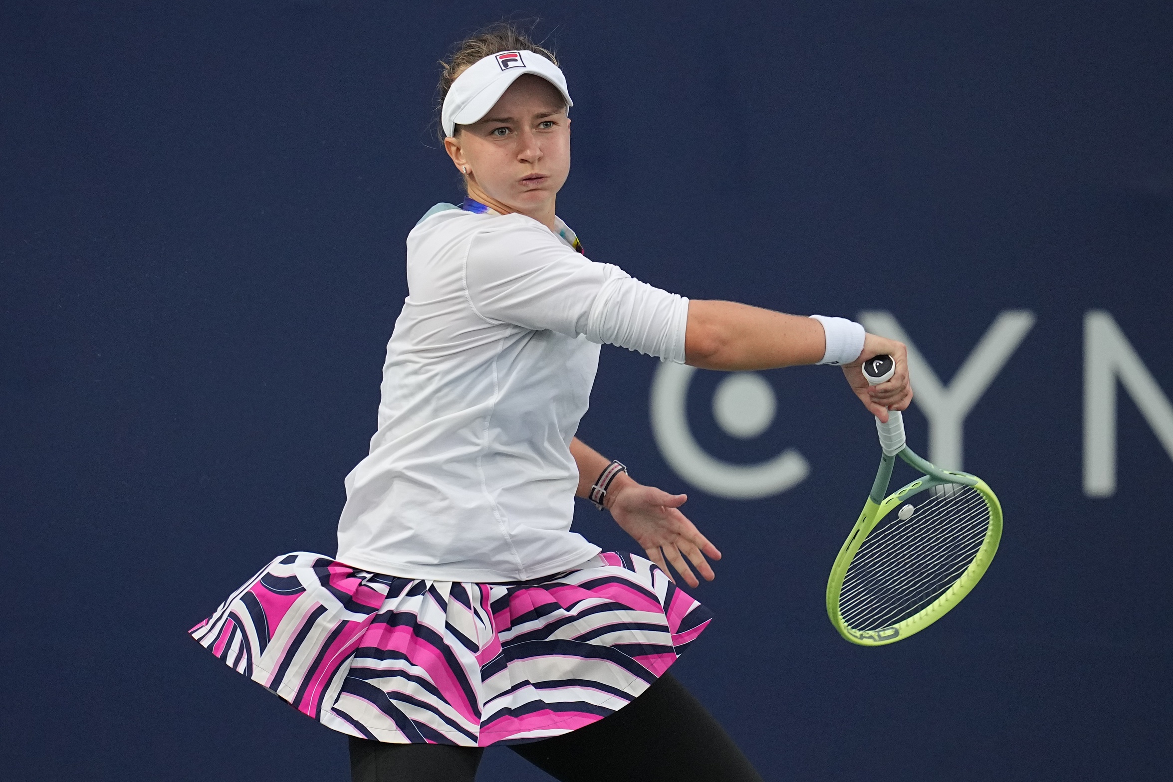 Barbora Krejcikova in action ahead of the WTA Zhengzhou Open.