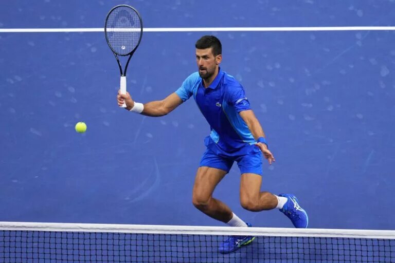 Novak Djokovic in action ahead of the Australian Open.