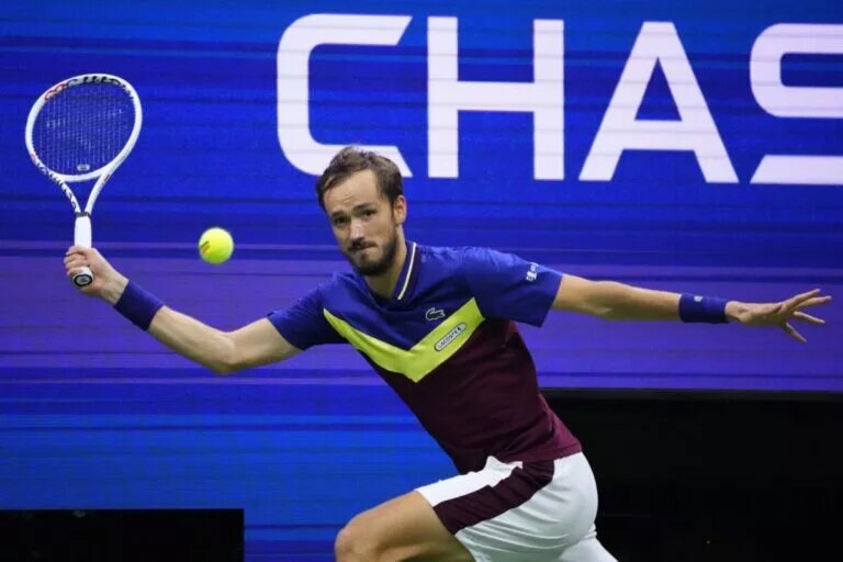 Daniil Medvedev in action ahead of the ATP Finals.