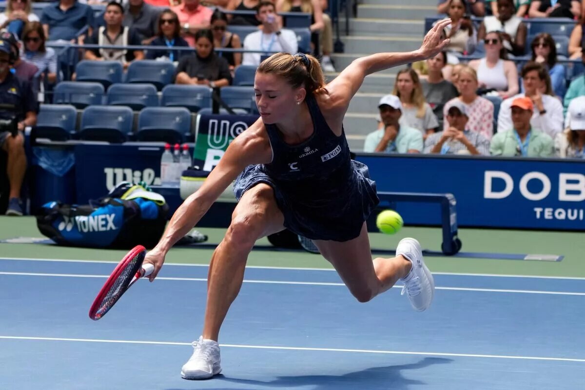 Camila Giorgi in action ahead of the WTA Brisbane International.
