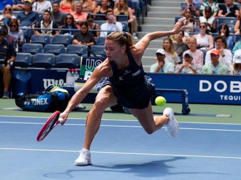 Camila Giorgi in action ahead of the WTA Brisbane International.