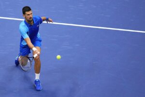 Novak Djokovic in action ahead of the United Cup.