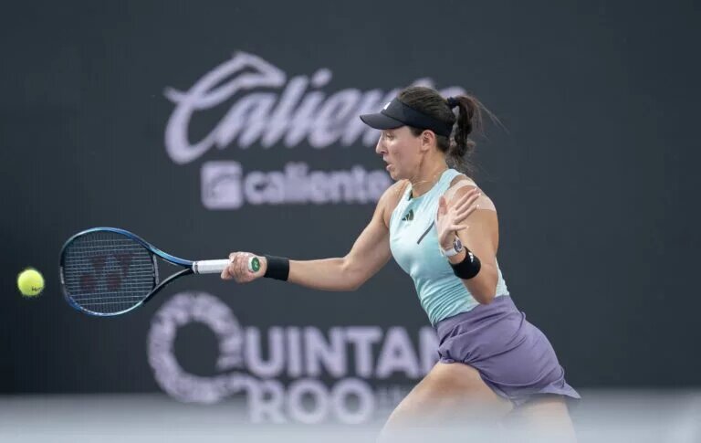 Jessica Pegula in action ahead of the Australian Open.